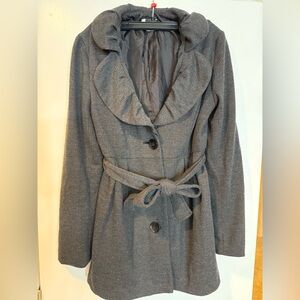Carole Little Charcoal Trench Coat